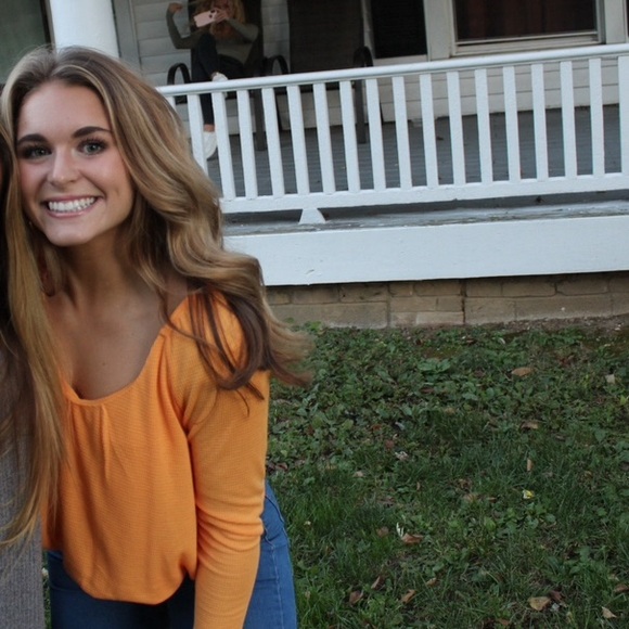 Free People Orange Top - Picture 4 of 4